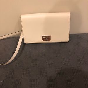 Kate Spade beige leather crossbody purse